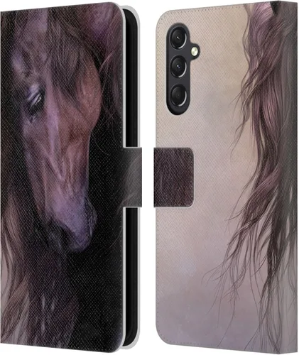 Vista 25 de Head Case Designs Officially Licensed Laurie Prindle A Morgan Christmas Western Stallion Leather Wallet Case Compatible with Samsung Galaxy A07 4G