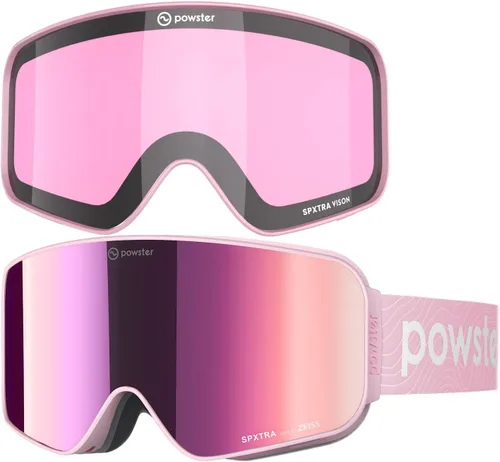 Vista 9 de Ski Goggles Snow OTG Snowboard Goggles Magnetic Interchangeable Lens Frameless UV Protection Anti-fog mobile Skating