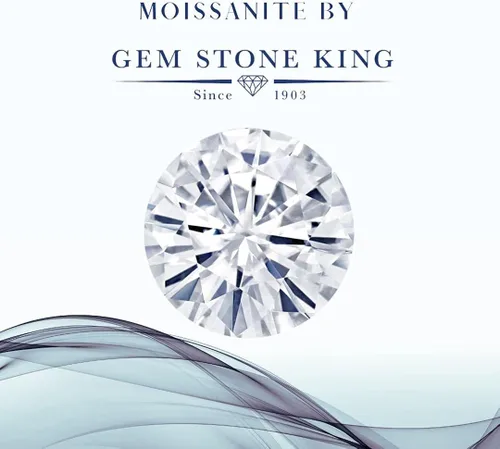 Vista 4 de Gem Stone King Aretes colgantes de plata de ley 925 con moissanita blanca de 3 piedras para mujer