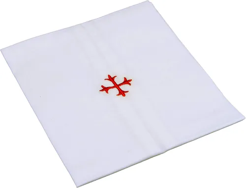 Vista 3 de mds Linen Weave - Toallas de algodón con cruz roja Lavabo (paquete de 3)