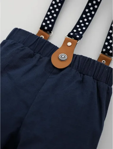 Vista 33 de Conjunto de chaleco para bebés y niños pequeños, camisa corta con corbatín y pantalones, trajes elegantes