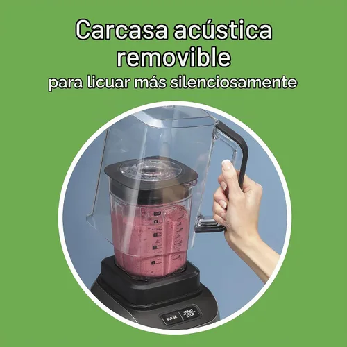 Vista 7 de Hamilton Beach (58870) Licuadora profesional, silenciosa, de 1500 watts, con protección externa, de 32 onzas, sin BPA, con 4 programas