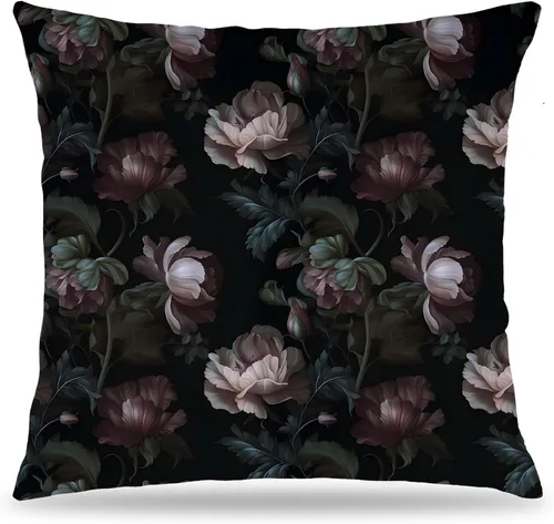Vista 29 de Fundas de Almohada Gótica de Polilla y Mariposa 18x18, Fundas de Almohada Celestial de Luna de Academia Oscura para Sofá, Decoración Gótica
