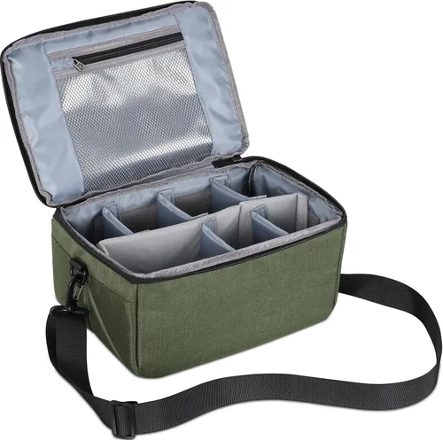 Vista 11 de Koolertron - Bolso universal para cámara DSLR, con particiones acolchadas forradas para lentes, funda protectora impermeable, para Canon/Nikon/Sony