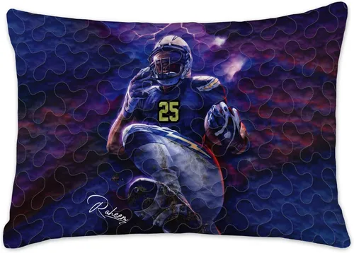 Vista 3 de Juego de cama de fútbol para niños, juego de edredón personalizado con nombre y número, edredón deportivo tamaño matrimonial, edredón con estampado
