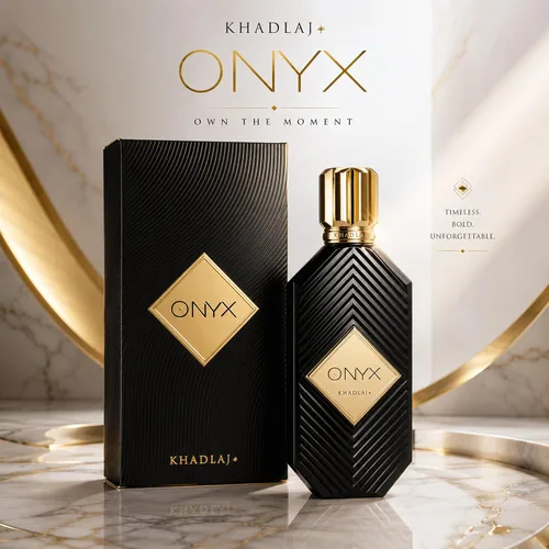 Vista 4 de Khadlaj Onyx Gold – Aromático, dulce, polvoriento, almizclado – Eau de Parfum Spray de larga duración para unisex, 3.4 onzas / 3.4 fl oz