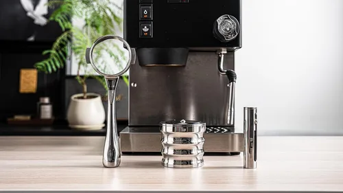 Vista 9 de CafeSing COD - Portafiltro espresso de 2.283 in, acero inoxidable, 180° horizontalmente plano, sin fondo, 2 orejas