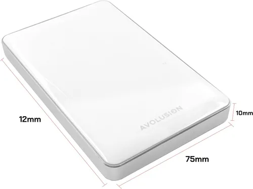 Vista 4 de Avolusion T1 Series 2TB USB 3.0 Disco duro externo portátil para PC, Mac, PlayStation y Xbox (blanco)