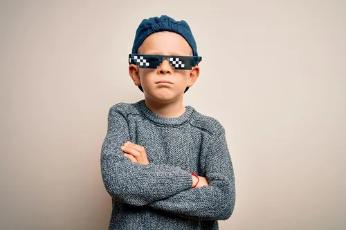 Vista 7 de Gafas oficiales Thug Life - Las gafas de sol Pixel tratan con él MLG Meme Cool Style Y2K