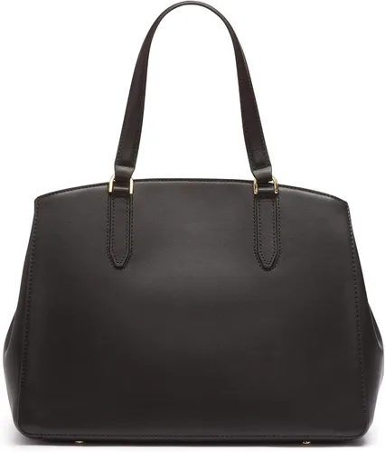 Vista 2 de Calvin Klein Lock Linear Stitch acolchado Daytona cuero declaración Satchel