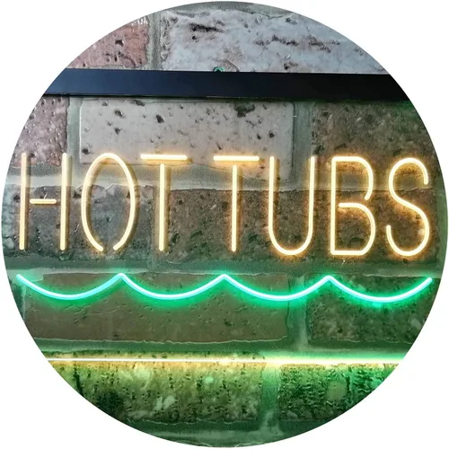 Vista 11 de ADVPRO Hot Tubs Supply Dual Color LED Neon Sign Blue & Red 12" x 8.5" st6s32-i3375-br