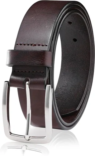 Vista 18 de MILORDE Cinturón de vestir de cuero genuino para hombre, hecho a mano, 100% cuero de vaca, diseños clásicos y modernos para trabajo, negocios y uso