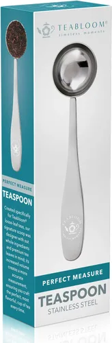 Vista 3 de Teabloom Perfect Measure - Cuchara de té de hojas sueltas – Cuchara de té de acero inoxidable de alta calidad – La elección del conocedor del té