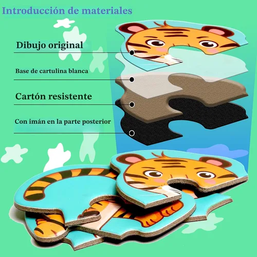 Vista 7 de Rompecabezas magnéticos para niños de 1 a 3 años, rompecabezas de viaje para niños de 2 a 4 años, juguete de actividades con animales para niños