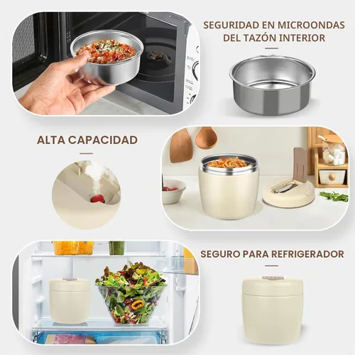 Vista 8 de Termo para comida caliente, 40 onzas, tarro de comida aislado al vacío para adultos, de acero inoxidable, termo de boca ancha, a prueba de fugas