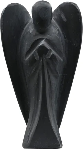 Vista 15 de Figuras de ángel guardián de cristal de aventurina verde (oscuro) para piedra natal curativa, estatua decorativa (ángel de bolsillo tallado a mano)
