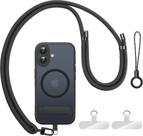 Vista 39 de BXYJY Funda magnética para iPhone Air con soporte, compatible con MagSafe, botón de control de cámara, protección completa de la lente, caída
