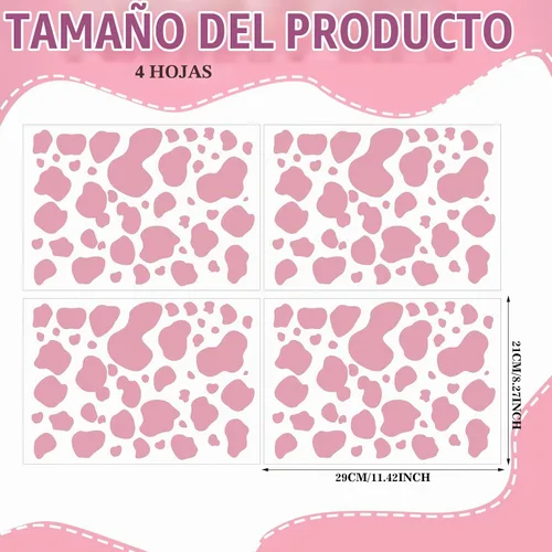 Vista 2 de 184 calcomanías con estampado de vaca, calcomanías adhesivas para pared, calcomanías de vinilo con estampado de vaca, decoración de pared extraíble