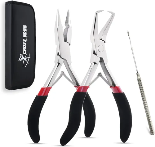 Vista 14 de Alicates para Extensiones de Cabello Compactos con Microperlas y Cinta en Removedor de Extensiones de Cabello de 5.5 Pulgadas, Alicates de Acero