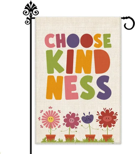 Vista 21 de Hafhue Human Kind Be Both Welcome Bandera de Jardín para Patio Exterior Decoraciones de Granja, Bandera Be Kind Regalo para Familias Amigos, Bandera