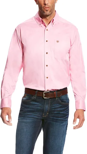 Vista 7 de Ariat Camisa de sarga sólida de corte clásico para hombre Negro
