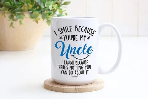 Vista 5 de Smile Aunt Uncle Parent (1, 15 oz, azul tío azul)
