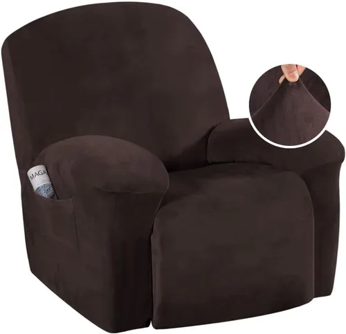 Vista 29 de H.VERSAILTEX Fundas elásticas para sillón reclinable, Funda para silla reclinable, Funda para sofá, 1 pieza, moderna, de terciopelo, elegante