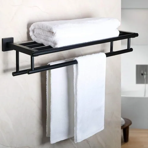 Vista 21 de Alise Toallero, Estante de Toallas con Barras Dobles para Lavabo de Baño, SUS 304 Acero Inoxidable de Montaje en Pared, 40.6 cm Níquel Cepillado