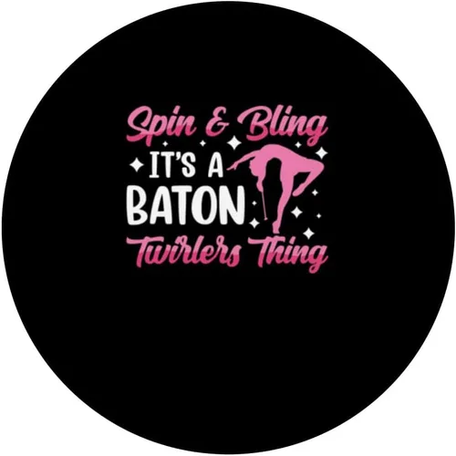 Vista 3 de Twirler Majorettes Spin and Bling Twirler Baton Twirling PopSockets Swappable PopGrip