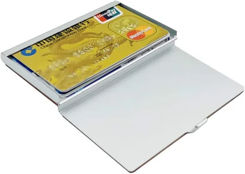 Vista 6 de Tarjetero de madera personalizado para tarjetas de presentación, grabado personalizado para hombre y mujer, grabado gratis, Bubinga, Cartera