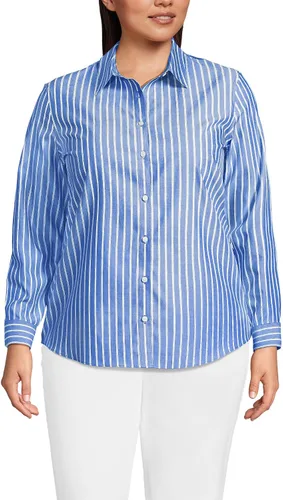 Vista 4 de Lands' End - Camisa de manga larga de cordón Pinwale para mujer
