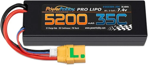 Vista 3 de Powerhobby 2S 7,4 V 5200 mAh 35 C batería Lipo w XT90 enchufe 2 celdas