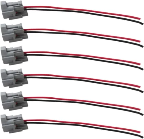 Vista 4 de Coleta eléctrica del enchufe del conector hembra del inyector de combustible de la alta impedancia 6x