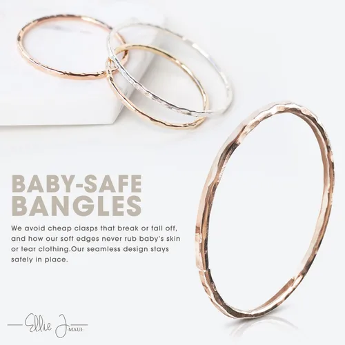 Vista 6 de Ellie J Maui Brazalete para Bebé (Oro Amarillo de 14K Relleno, Oro Rosa Relleno y Plata)
