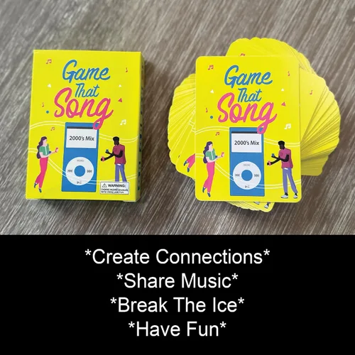 Vista 7 de Game That Song Expansión de mezcla de 2000, 50 cartas nuevas, juego de cartas de música para familiares, adultos y adolescentes. Divertida diversión