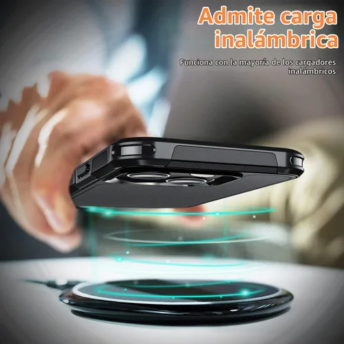 Vista 6 de Funda a prueba de golpes para iPhone 15, [Protección contra caídas de grado militar de 15 pies], con 2X [Protector de pantalla de vidrio templado]