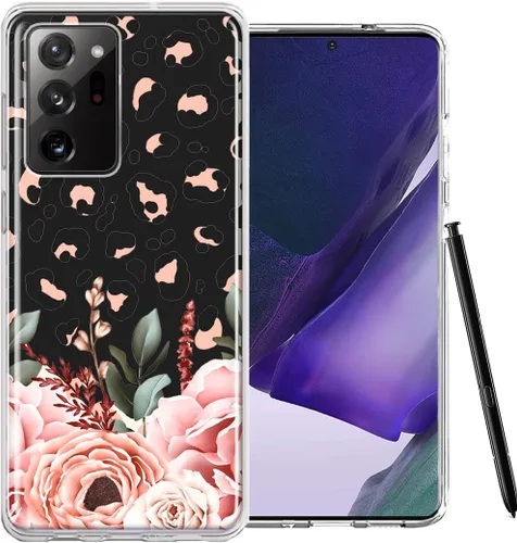 Vista 5 de Mundaze - Funda protectora suave para Samsung Galaxy Note 20 Ultra Indie Spring Peace Skull Feathers Floral Butterfly Flowers Slim Hybrid a prueba