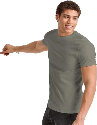 Vista 3 de Hanes Camiseta ligera para hombre Originals, Tri-Blend, tallas grandes y altas