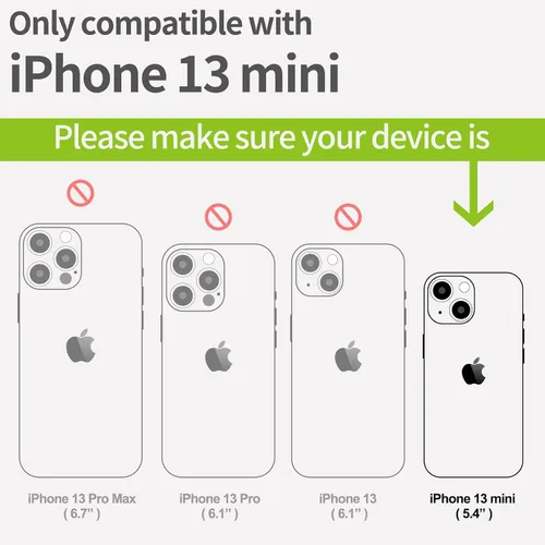 Vista 3 de Carveit Funda magnética de madera para iPhone 13 Mini [madera natural y TPU suave negro] funda protectora de madera única y elegante a prueba
