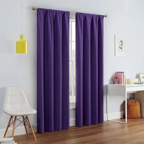 Vista 44 de ECLIPSE Kendall - Cortina térmica opaca moderna con bolsillo para cortinero, para dormitorio o sala de estar (1 panel), 42 x 54 pulgadas, alcachofa