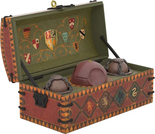 Vista 8 de Adornos navideños de Hallmark Keepsake, escudo de la casa de Hogwarts de Harry Potter, metal, juego de 4, regalos para fanáticos de Harry Potter