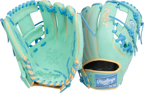 Vista 56 de Guantes de béisbol Heart of the Hide 2026 Top Grade US Steerhide Negro/Menta Pro H Web