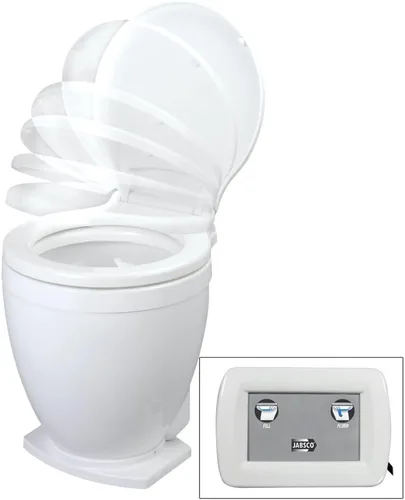 Vista 2 de Jabsco Inodoro eléctrico Lite Flush de 12 V con panel de control