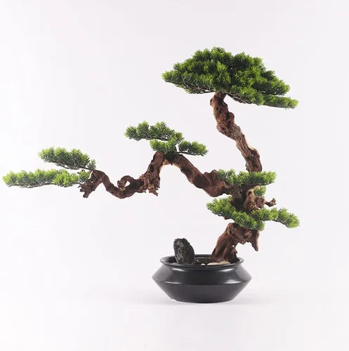 Vista 6 de Escultura de estatua de feng shui chino nuevo chino interior decoraciones para el hogar simulación decoraciones de escritorio plantas verdes
