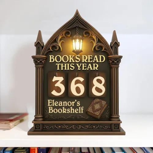 Vista 21 de Rastreador de Lectura de Libros Personalizado, Contador de Libros Leídos Este Año, Decoración de Biblioteca, Letrero de Seguimiento de Libros