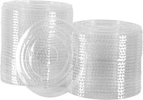 Vista 6 de Eco-Products BlueStripe - Tapas planas de plástico reciclado, caja de 1000, se adapta a vasos de plástico de 9 a 24 onzas, hechas de 30% botellas