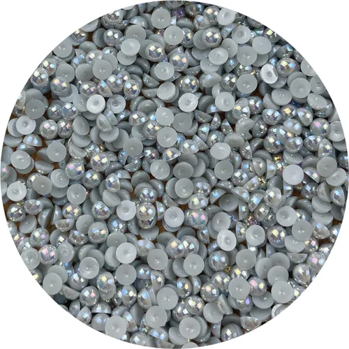 Vista 39 de 2000 piezas de cuentas de media perla de 3 mm para manualidades, cuentas de perla de parte trasera plana, cuentas semirredondas para joyería, arte