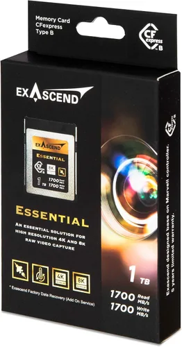 Vista 3 de Exascend Essential - Tarjeta CFexpress de 2 TB / 1 TB / 512 GB / 256 GB tipo B, hasta 1,800 MB/s, compatible con cámaras Canon, Nikon, Panasonic