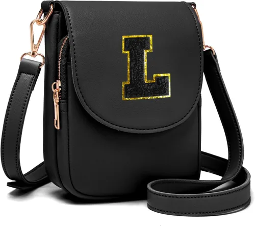 Vista 38 de Viverte Bolso Cruzado para Niñas Adolescentes Pequeñas, Bolso Inicial para Celular, Pequeña Cartera para Niños Pequeños, Bolso de Cuero con Tres