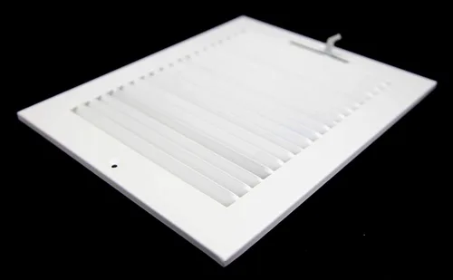 Vista 7 de HVAC Premium Rejilla de Suministro de Aire de 1 Vía de 10'' X 6'' - Tapa de Ventilación y Difusor - Cara Plana Estampada - Blanco